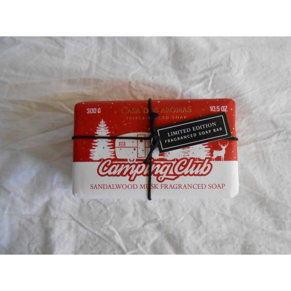 Casa Dos Aromas Limited Edition Camping Club Sandalwood Musk Fragranced Soap Men - Picture 1 of 3